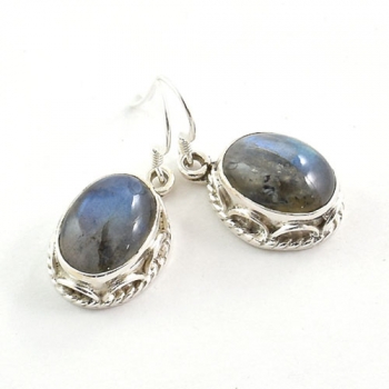 925 silver blue fire labradorite cute earrings